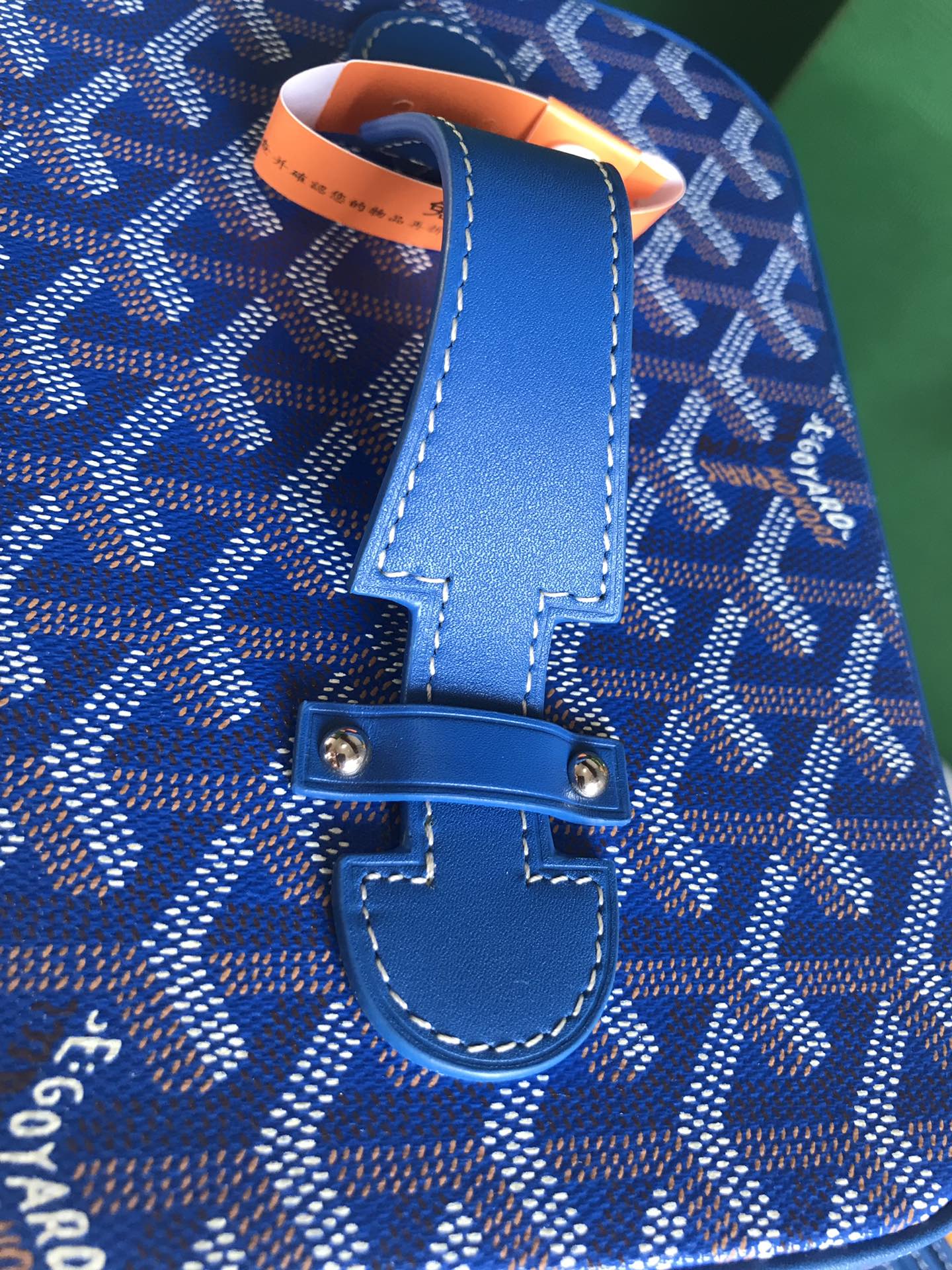 MUSE VANITY CASE 20 IN BLUE GOYARDINE CANVAS
